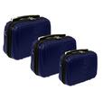 Sada 3 cestovných kozmetických kufrov HC663 (L + XL+ XXL) | Dark blue