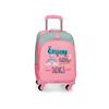 Školský alebo cestovný batoh na kolieskach ENJOY (4 otočné kolieska) | Ružová