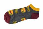 Pánske veselé ponožky členkové | Veľkosť: 39-42 | Hamburger / Sivá