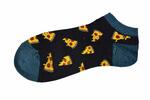 Pánske veselé ponožky členkové | Veľkosť: 39-42 | Pizza / Čierna