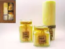 Darčekové balenie ekologických palmových sviečok D11 (žltá)