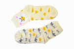 Dámske veselé ponožky "Milena" | Veľkosť: 37-41 | Myšky / Žltá