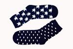 Dámske veselé ponožky "Milena" | Veľkosť: 37-41 | Zajace / Modrá