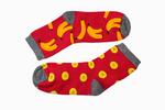 Dámske veselé ponožky "Milena" | Veľkosť: 37-41 | Banán / Červená