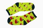 Dámske veselé ponožky "Milena" | Veľkosť: 37-41 | Jablká / Zelená