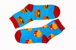 Dámske veselé ponožky "Milena" | Veľkosť: 37-41 | Hamburger / Tyrkysová