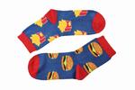 Dámske veselé ponožky "Milena" | Veľkosť: 37-41 | Hamburger / Modrá
