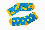 Dámske veselé ponožky "Milena" | Veľkosť: 37-41 | Banán / Tyrkysová