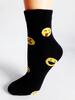 Bláznivé detské ponožky smajlíci | Veľkosť: 33-36 | Čierna