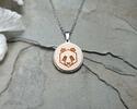 Náhrdelník ANIMAL GEOMETRY s dreveným medailónom | Mierumilovná panda