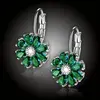 Náušnice Brillance Marquise - Smaragd Green