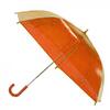 Transparentný poloautomatický dáždnik | Oranžová