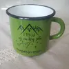 300 ml Plechový hrnček "S tebou až na kraj sveta" (zelený)