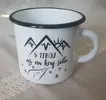 300 ml Plechový hrnček "S tebou až na kraj sveta" (biely)