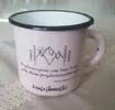 300 ml Plechový hrnček "Pozdravujem vás lesy hory, z tej duše pozdravujem vás" (ružový)