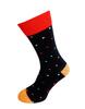 Bláznivé pánske ponožky Farebné bodky čierne | Veľkosť: 40-43 | Čierna