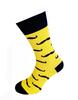 Bláznivé pánske ponožky Fúzy žlté | Veľkosť: 44 - 47 | Žltá