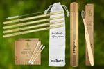 Zero Waste balíček MOBAKE so zubnou kefkou MEDIUM a bavlneným vreckom "Povedal som Nie plastom!"