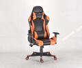 Kancelárska stolička FOX (čierna + oranžové pruhy)