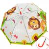 Detský poloautomatický dáždnik s píšťalkou | Levíča + oranžová