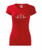 Dámske tričko s ľudovou výšivkou (vtáčiky) | Veľkosť: XS | Červená