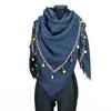 Dámska indiánska šatka s fialovým pruhom | Modrá