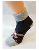 Bláznivé dámske froté ponožky Veselý sob | Veľkosť: 36 - 40 | Tmavosivá