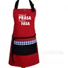 Unisex zástera "Nebuď prasa vyzeraj fasa" | Červená