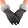 Dámske zimné rukavice s kožušinkou | Sivá