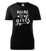 Dámske tričko - Mom of girls | Veľkosť: XS | Čierna