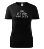 Dámske tričko - Gym now wine later | Veľkosť: XS | Čierna