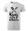 Pánske tričko - King of the kitchen | Veľkosť: XS | Biela