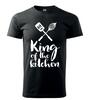 Pánske tričko - King of the kitchen | Veľkosť: XS | Čierna