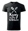 Pánske tričko - King of the kitchen | Veľkosť: XS | Čierna