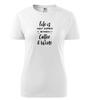 Dámske tričko - Life | Veľkosť: XS | Biela