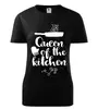 Dámske tričko - Queen of the kitchen | Veľkosť: XS | Čierna