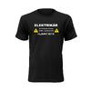Pánske tričko s potlačou "Elektrikár: Ak tancujem a nehrá hudba, vypnite prosím hlavný istič" | Veľkosť: S | Čierna