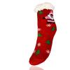 Detské teplé ponožky (vianočný motív 3) | Veľkosť: 26-28 | Červená