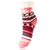 Detské teplé ponožky (vianočný motív V.) | Veľkosť: 26-28 | Lososová + čierna