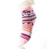 Detské teplé ponožky (vianočný motív IV.) | Veľkosť: 26-28 | Ružová + fialová