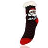 Detské teplé ponožky (vianočný motív 1) | Veľkosť: 26-28 | Čierna + červená