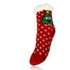 Detské teplé ponožky (vianočný motív 5) | Veľkosť: 26-28 | Červená
