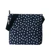 Látková crossbody taška | Čierna / srdiečka