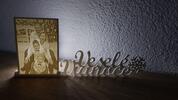 10 cm svietnik s vlastnou 3D fotografiou Veselé Vianoce