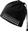 Praktická fleecová čiapka a nákrčník 2v1 (Čičmany) | Čierna