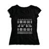 Dámske tričko s nórskym vzorom Sob | Veľkosť: XS | Čierna