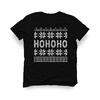 Pánske tričko s nórskym vzorom HoHoHo | Veľkosť: XS | Čierna