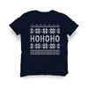 Pánske tričko s nórskym vzorom HoHoHo | Veľkosť: XS | Tmavomodrá
