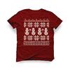 Pánske tričko s nórskym vzorom Snehuliak | Veľkosť: XS | Červená