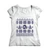 Dámske tričko s nórskym vzorom Mikuláš | Veľkosť: XS | Biela